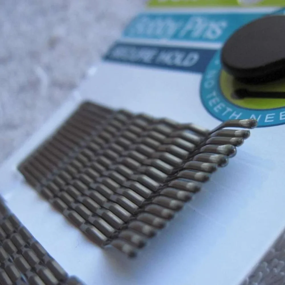 60 Conair Silver Secure Hold Style Stay Tight Bobbies Bobby Slide Hair Pins Open